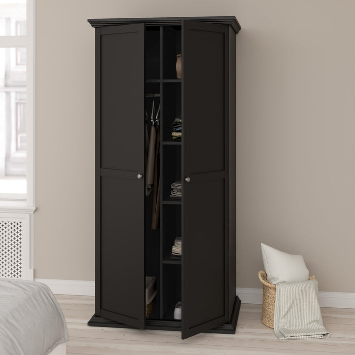 by fonQ basic Cottage Kledingkast - Mat Zwart