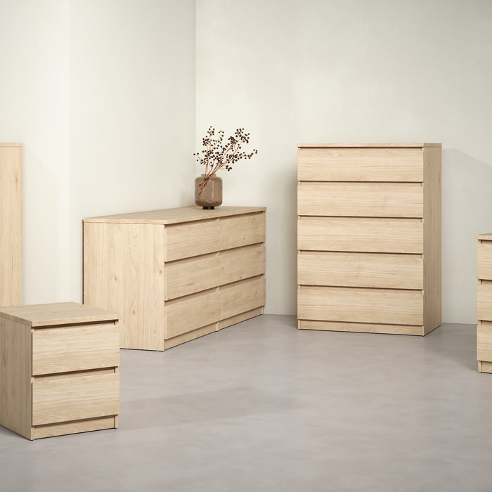 by fonQ basic Slide Nachtkastje - 2 lades - Bruin