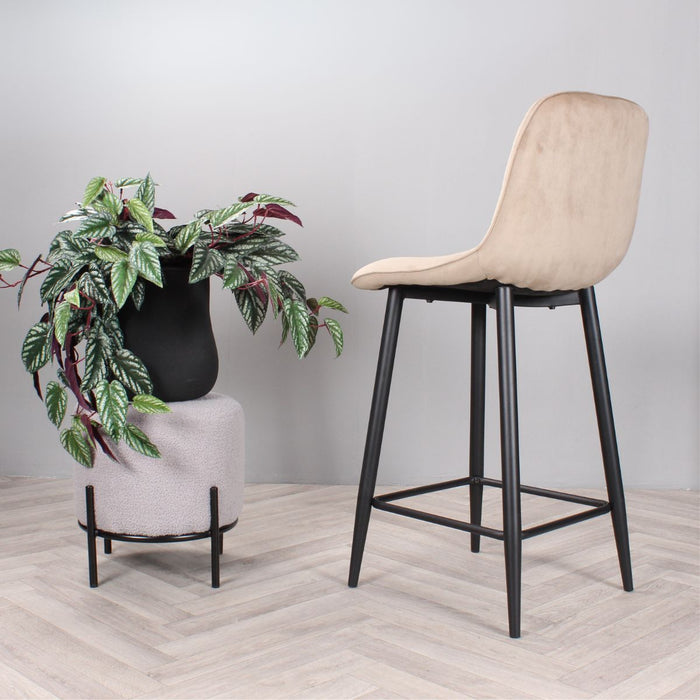 DS4U Gaby barkruk velvet 65 cm 2.0 - champagne