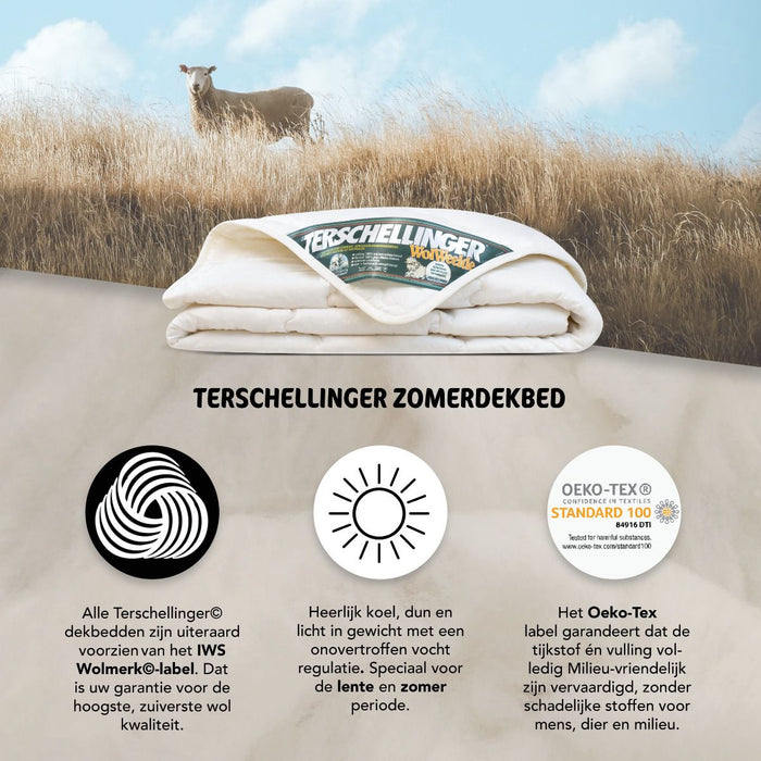 Terschellinger Wolweelde - Wollen Zomerdekbed - 200x200cm
