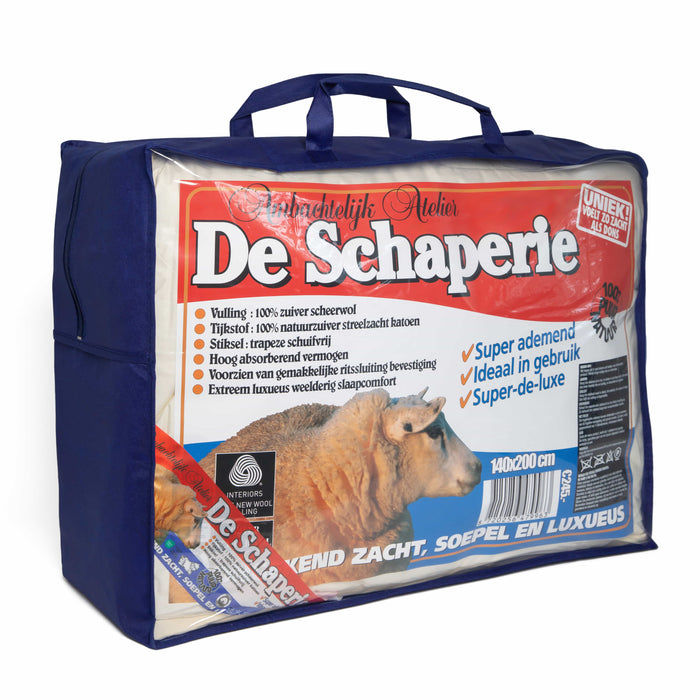 De Schaperie - Luxe wollen 4-Seizoenen Dekbed - 140x220cm