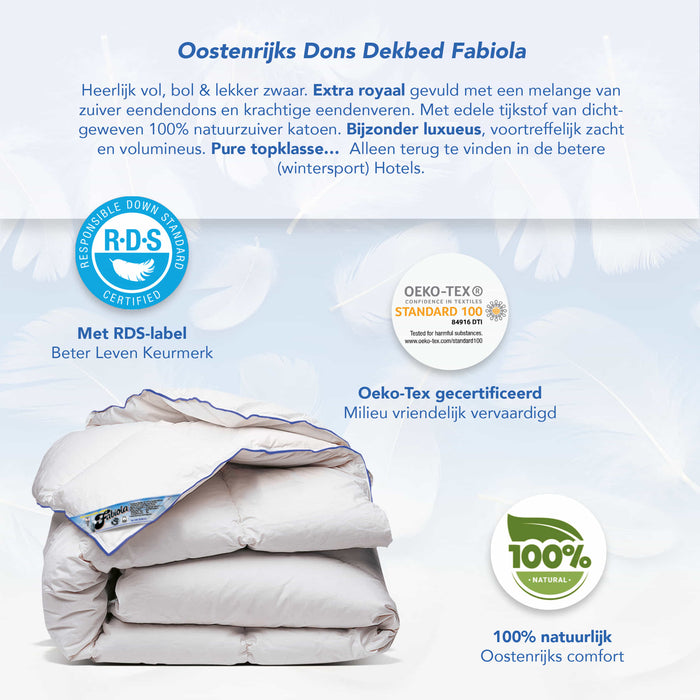 Fabiola - Zwaar Dons - Winter Dekbed - 200x200cm