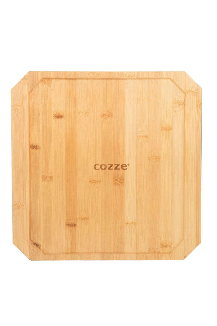 Cozze - Pan Gietijzer Dubbelzijdig Gebruik met Beukenhout Serveerplank 33 cm