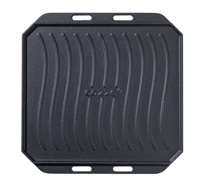 Cozze - Pan Gietijzer Dubbelzijdig Gebruik met Beukenhout Serveerplank 33 cm
