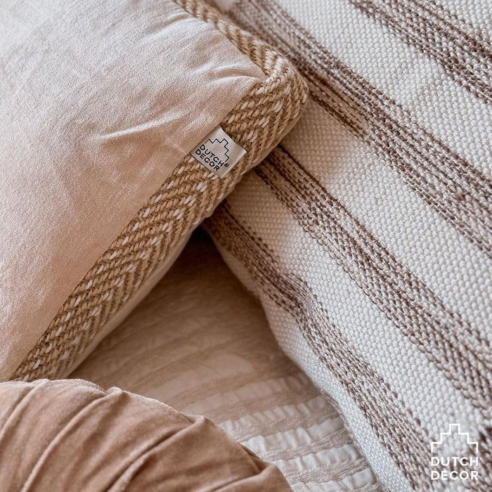 Dutch Decor kussenhoes MANOE - 45x45 cm Semolina
