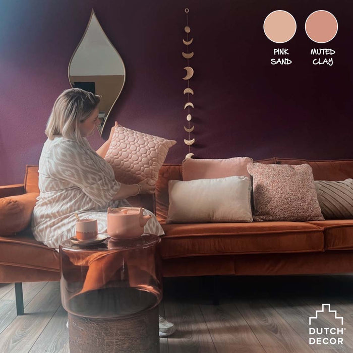Dutch Decor kussenhoes KAISA - 45x45 cm Pink Sand