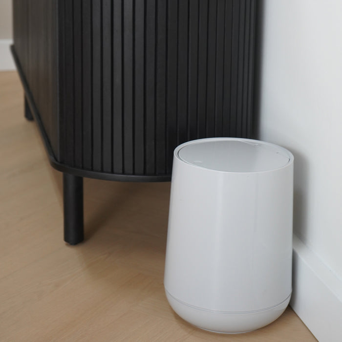 QUVIO Prullenbak modern - Plastic - Grijs