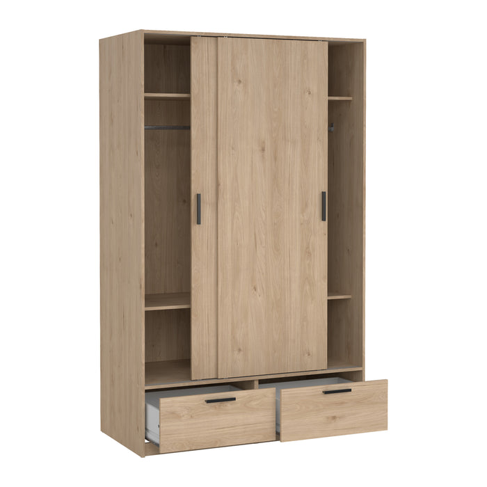 by fonQ basic Slim Kledingkast - B 121,2 - Eiken