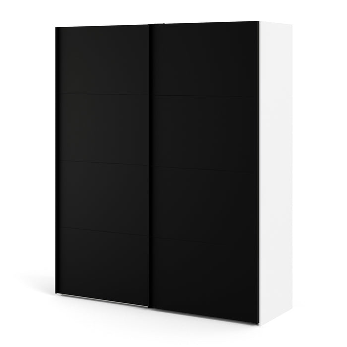 by fonQ basic Lana Kledingkast - Zwart / Wit - B 182,4 cm