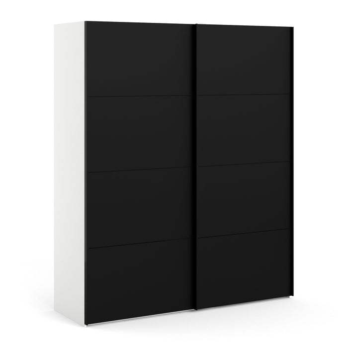 by fonQ basic Lana Kledingkast - Zwart / Wit - B 182,4 cm