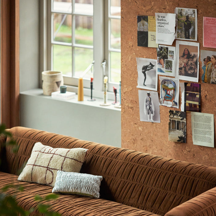 HKliving Club 4-zitsbank - Royal Velvet - Caramel