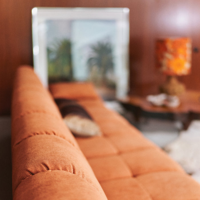 HKliving Wave Bank Element - Hoekstuk - Dusty Orange