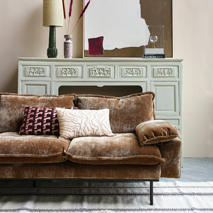 HKliving Retro Sofa 2-zitsbank - Velvet Corduroy - Aged Gold