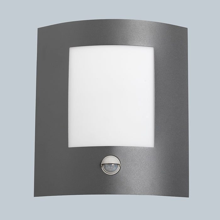QAZQA Buitenwandlamp antraciet met bewegingssensor IP44 - Emmerald 1