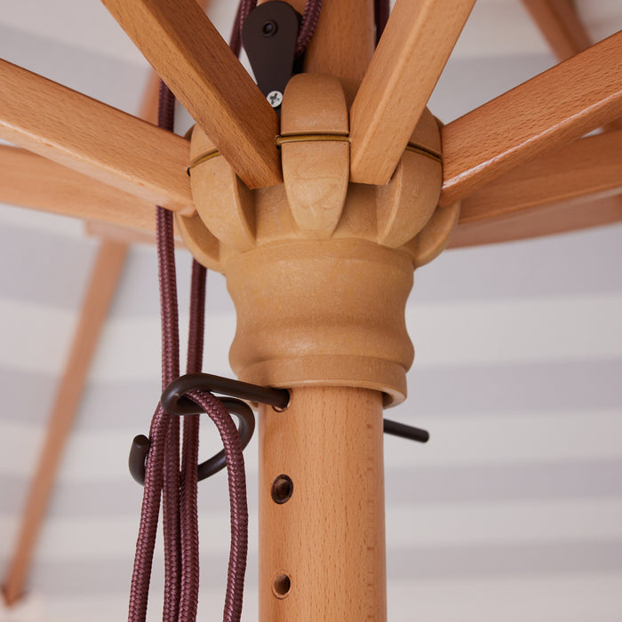 HKliving Striped Patio Parasol - Stracciatella