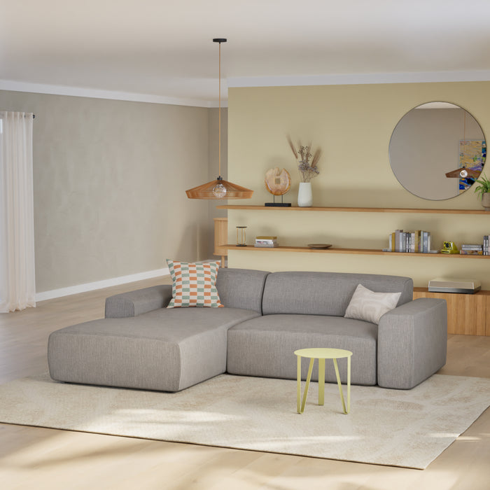 NADUVI Collection Nina Hoekbank Links - Linnen - Donkergrijs
