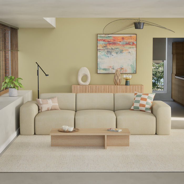 NADUVI Collection Nina 3-zitsbank - Velvet - Beige