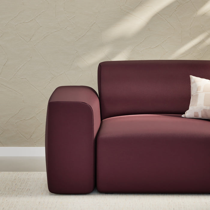 NADUVI Collection Nina Hoekbank Rechts - Velvet - Bordeauxrood