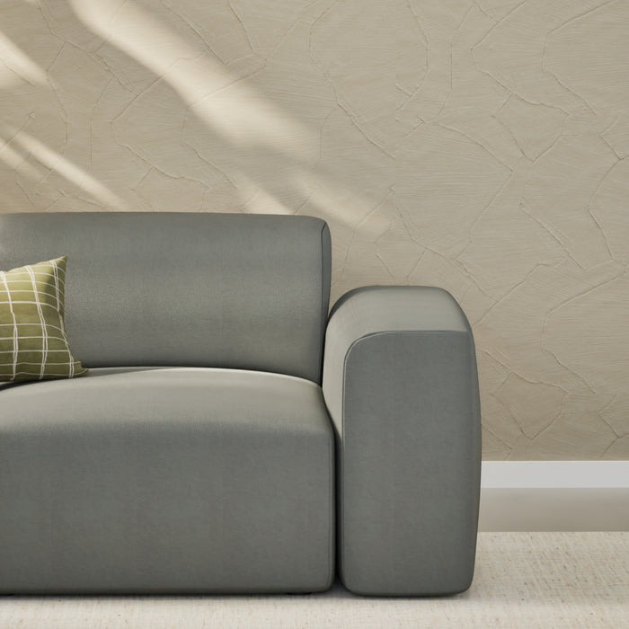 NADUVI Collection Nina Hoekbank Links - Velvet - Lichtgrijs