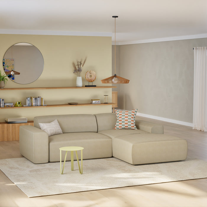 NADUVI Collection Nina Hoekbank Rechts - Velvet - Beige