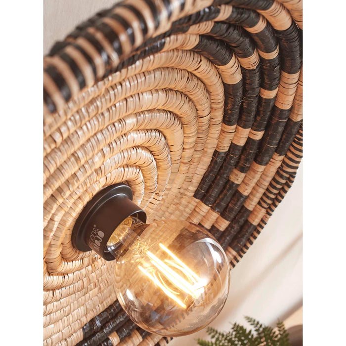 GOOD&MOJO Wandlamp Andros - Naturel|Zwart - Ø45cm
