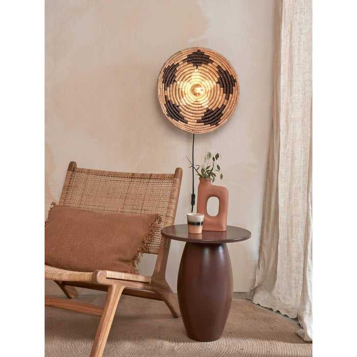 GOOD&MOJO Wandlamp Andros - Naturel|Zwart - Ø45cm