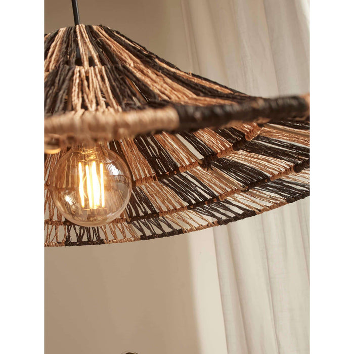 GOOD&MOJO Hanglamp Cuzco - Zwart|Naturel - 65x65x20cm