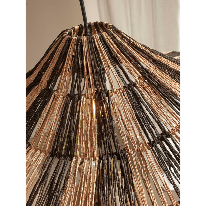 GOOD&MOJO Hanglamp Cuzco - Zwart|Naturel - 65x65x20cm