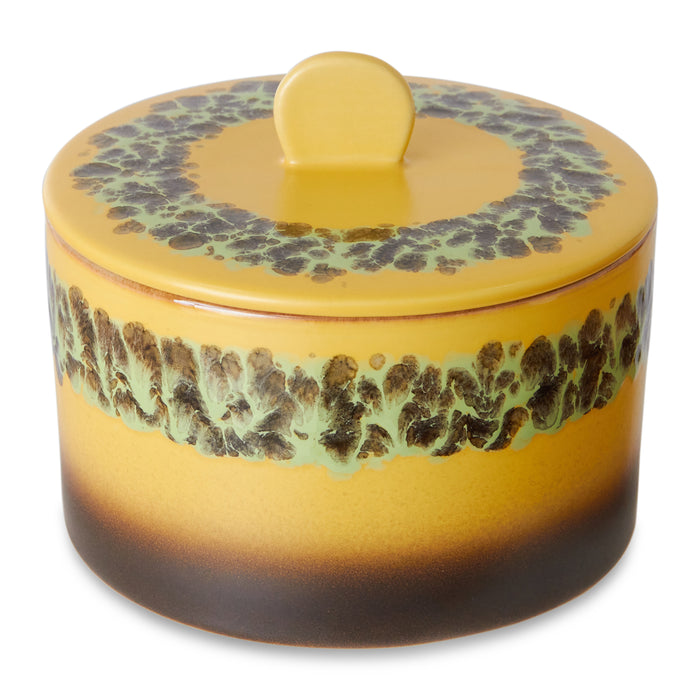 HKliving 70's Ceramics Cookie Jar Voorraadpot Ø 17 cm - Kelp