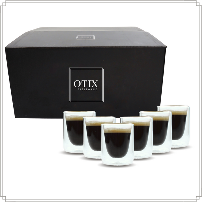 Orange85 Dubbelwandige Espresso Glazen 10cl Set van 4