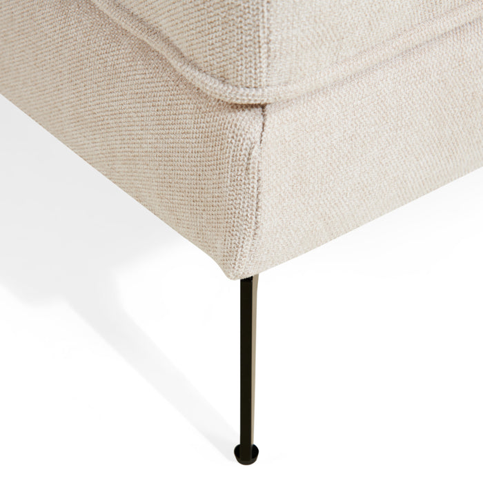 by fonQ Milan Hoekbank met Chaise Longue 3-zitsbank - Links / Rechts - Linnen - Beige