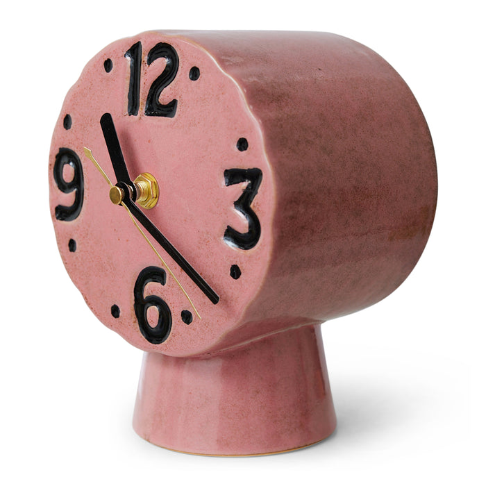 HKliving Retro Ceramics Tafelklok - Pink