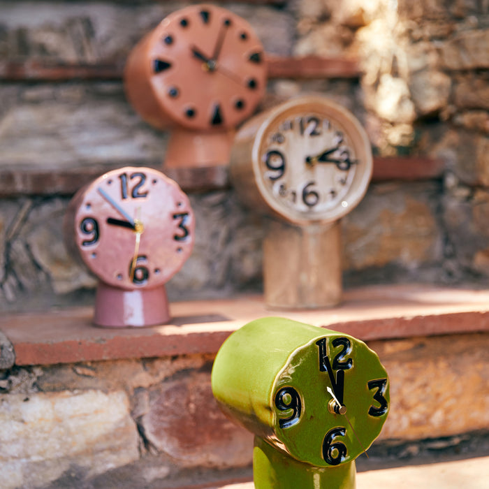 HKliving Retro Ceramics Tafelklok - Olive