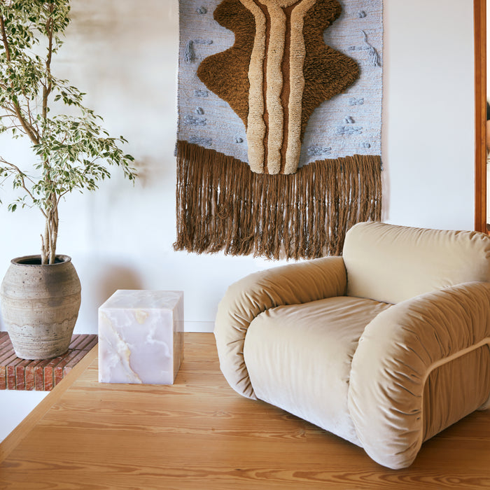 HKliving Arc Lounge Fauteuil Royal Velvet - Cream