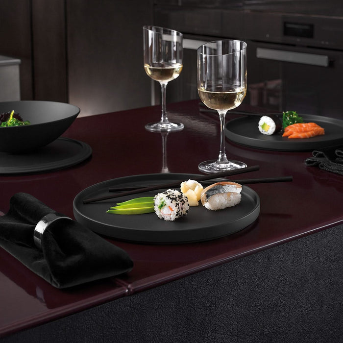 Villeroy & Boch Serviesset La Boule - Zwart - 7-delig | 2 personen - 2x bol, 2x schaal, 2x universeel bord, 1x serveerschaal