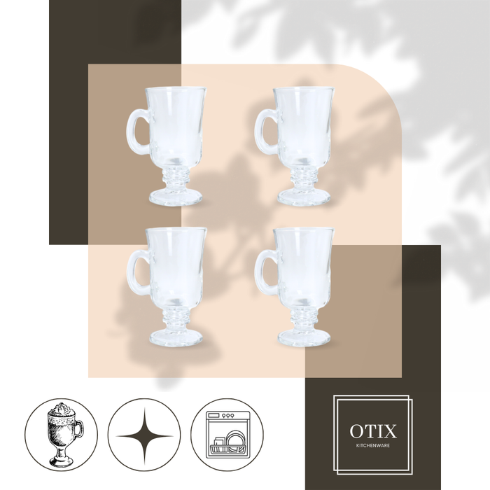 OTIX Irish Coffee glazen Latte macchiato Koffietassen 4 stuks 240ml...