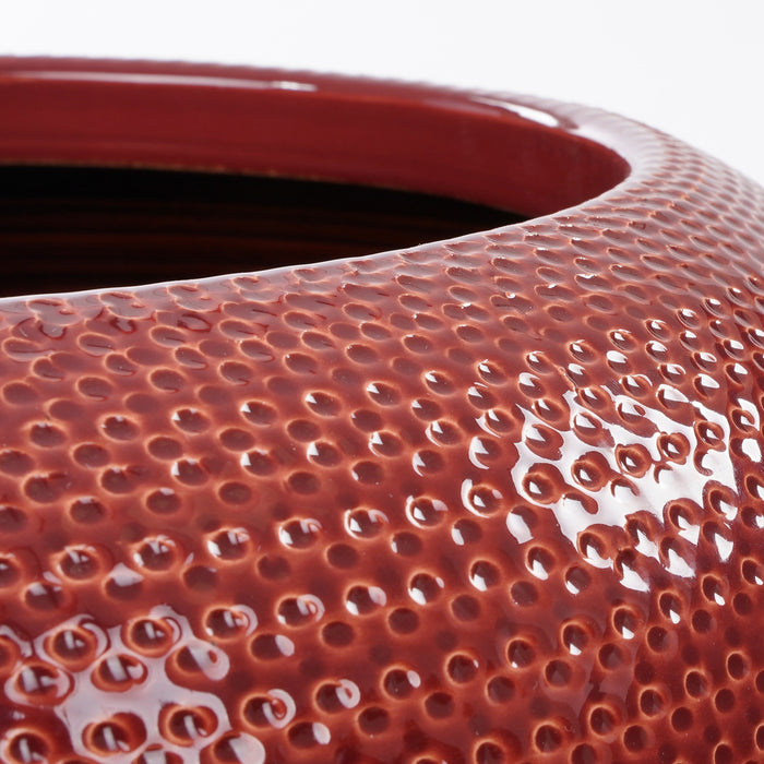 Mica Decorations Gabriel Plantenschaal - H16 x Ø32 cm - Bordeaux