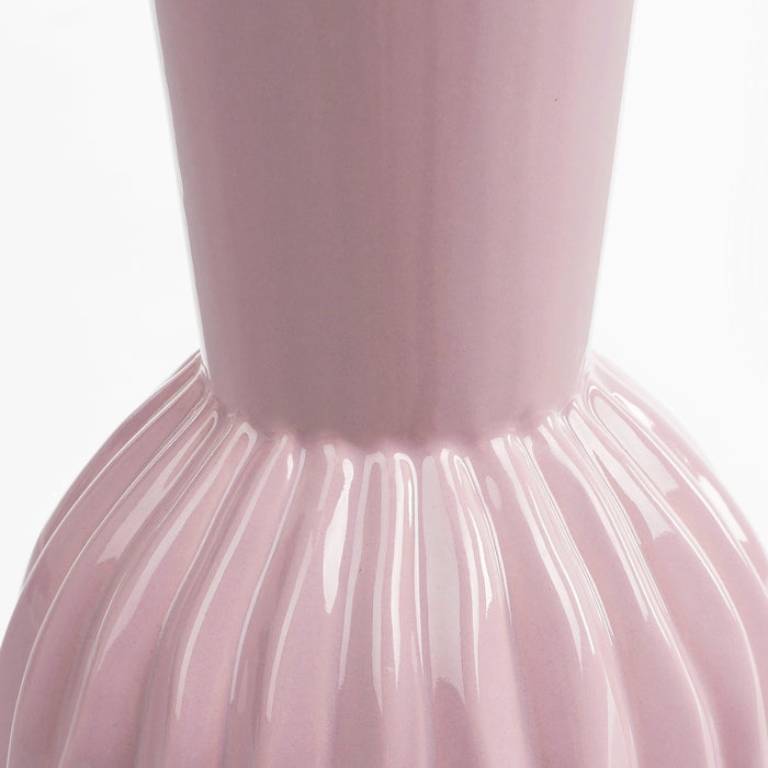 Mica Decorations Noor Vaas - H40,5 x Ø13,5 cm - Keramiek - Lila