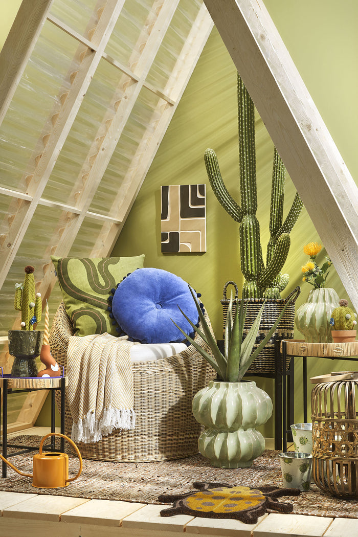 Mica Decorations Altea Vaas - H28 x Ø24,5 cm - Keramiek - Lichtgroen