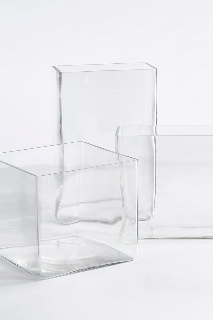 Mica Decorations Britt Vaas - L20 x B20 x H20 cm - Transparant