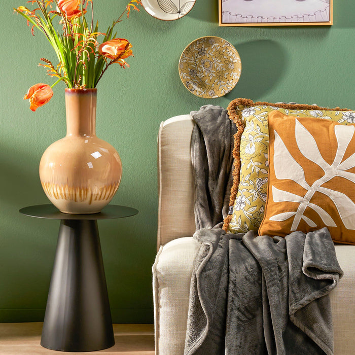 In The Mood Collection Famke Fleece Plaid - 180 x 130 cm - Antraciet