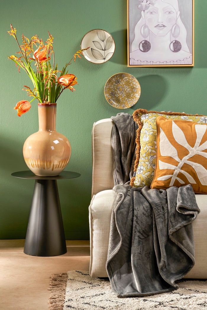 In The Mood Collection Famke Fleece Plaid - 180 x 130 cm - Antraciet