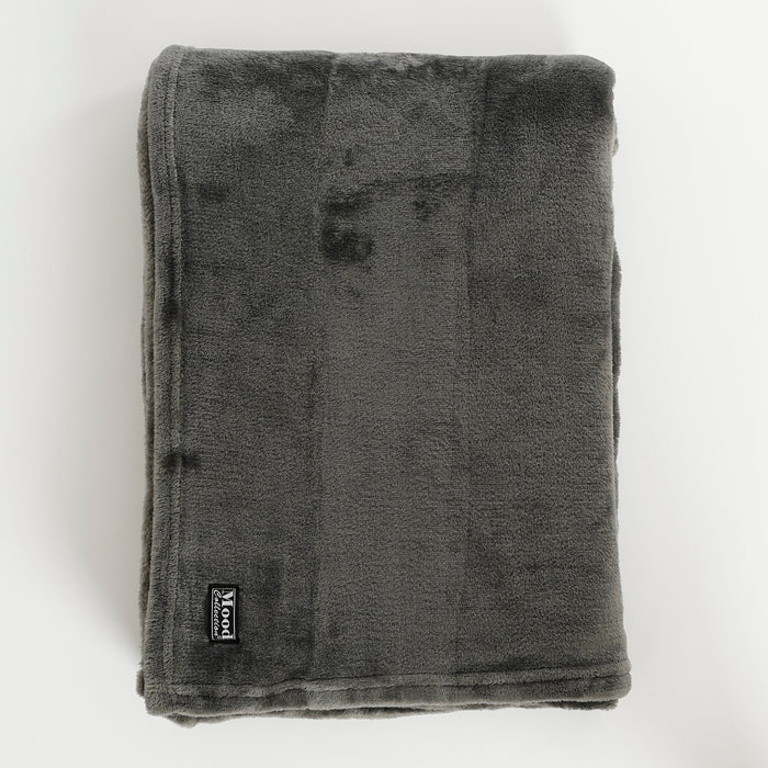 In The Mood Collection Famke Fleece Plaid - 180 x 130 cm - Antraciet