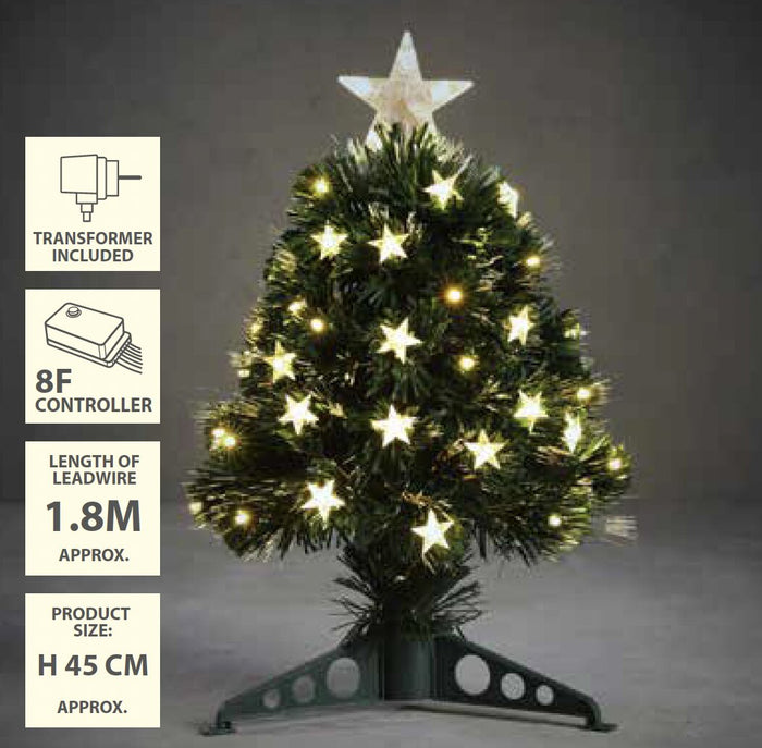 Luca Lighting Mercury Kunstkerstboom - Fibre Optic - H45 x Ø25 cm