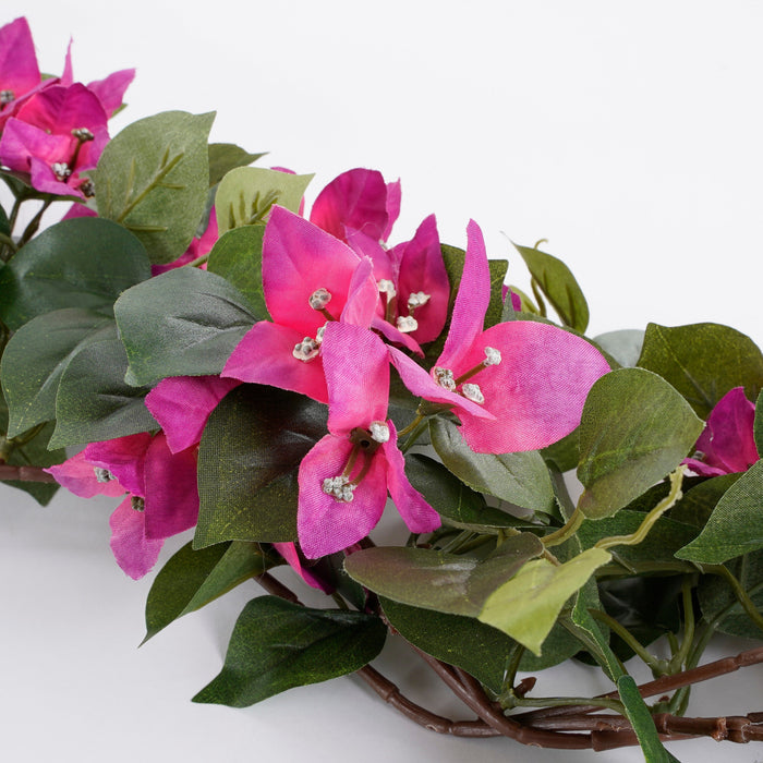 Mica Decorations Bougainvillea Kunstslinger - L180 cm - Donkerroze