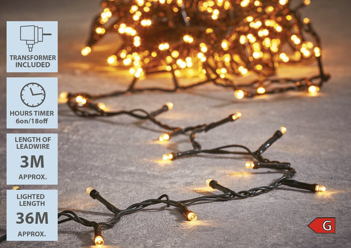 Luca Lighting Kerstboomverlichting - 480 LED - L3600 cm - Warm Wit