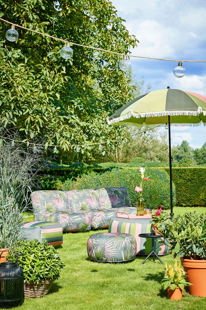 Mica Decorations Novia Opblaasbare Poef - H37 x Ø80 cm - Groen