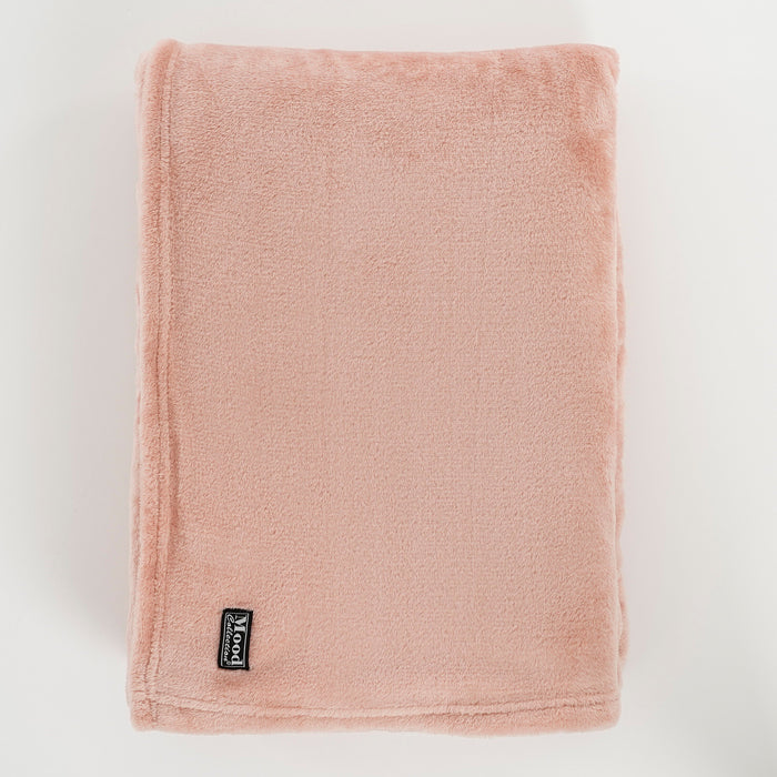 In The Mood Collection Famke Fleece Plaid - 180 x 130 cm - Perzik