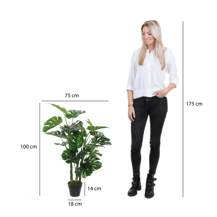 Mica Decorations Monstera Kunstplant H100 cm