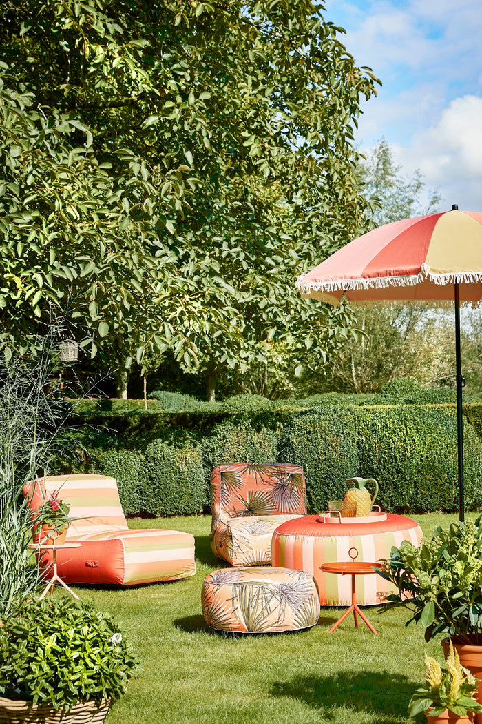 Mica Decorations Novia Opblaasbare Poef - H37 x Ø80 cm - Oranje